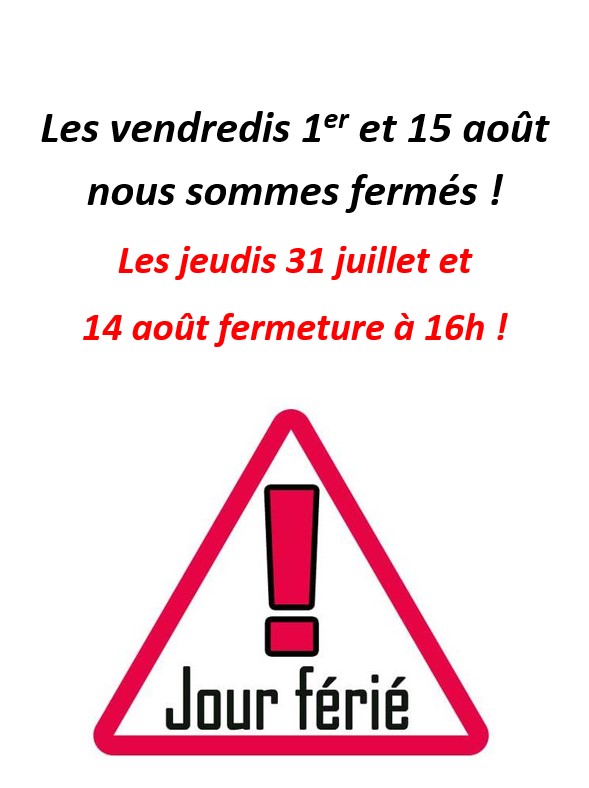 fériés août